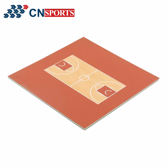 Sportspielplatzboden mit Holzstruktur für Basketballböden im Innen- und Außenbereich