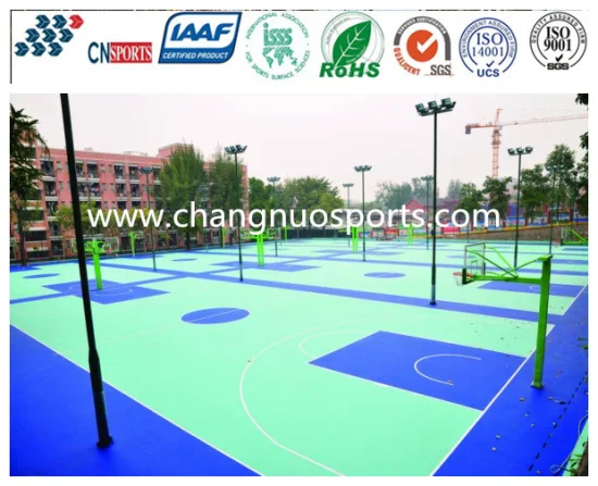 Sportspielplatzboden mit Holzstruktur für Basketballböden im Innen- und Außenbereich